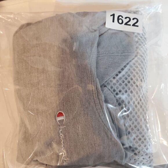 Champion Hoodie Kids XL Grey Reverse Weave Mesh Net Pocket Sweatshirt Pullover - Picture 10 of 10